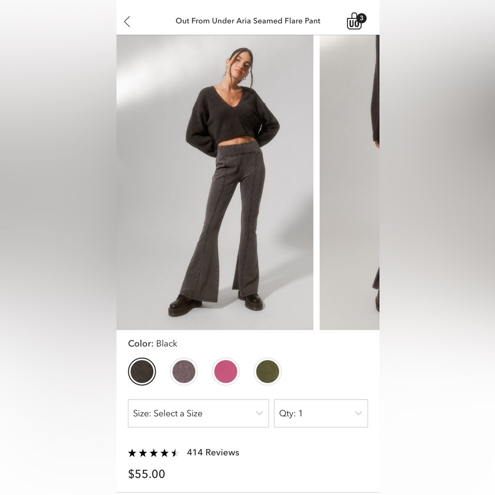 Urban Outfitters Out From Under Flare Pants in Green color
